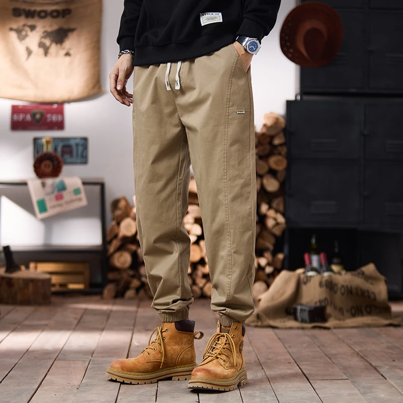 春季新款男士休闲裤宽松百搭哈伦运动束脚裤时尚潮牌工装裤子男款