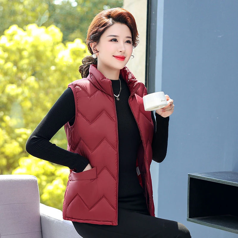 新款女士秋冬装大码马甲坎肩棉服外套背心236