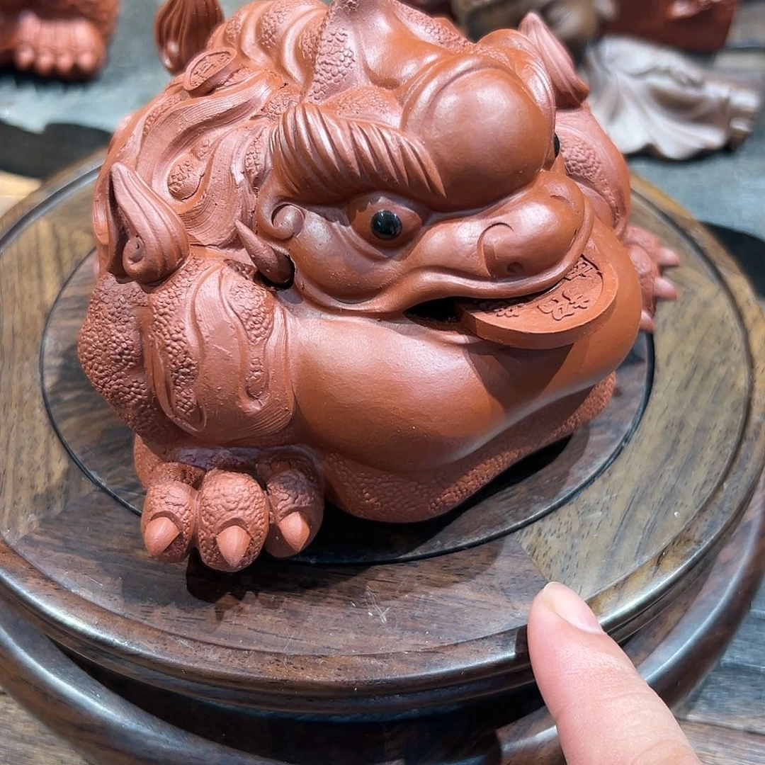 紫砂茶宠火焰金蟾
