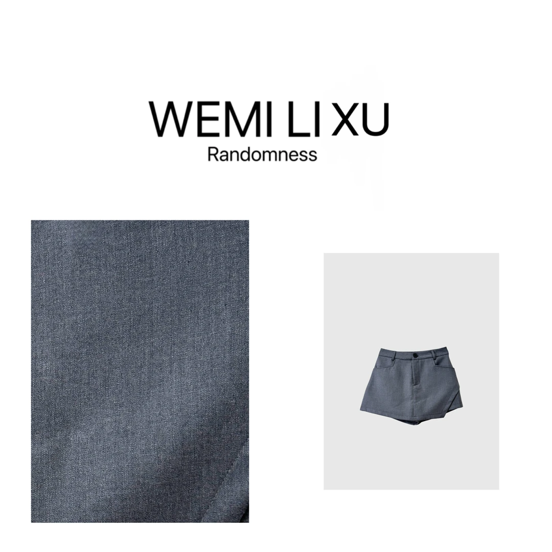 WEMI LIXU“高知定义”秋季时尚新款女高腰短裙裤修身显瘦雅丹6919