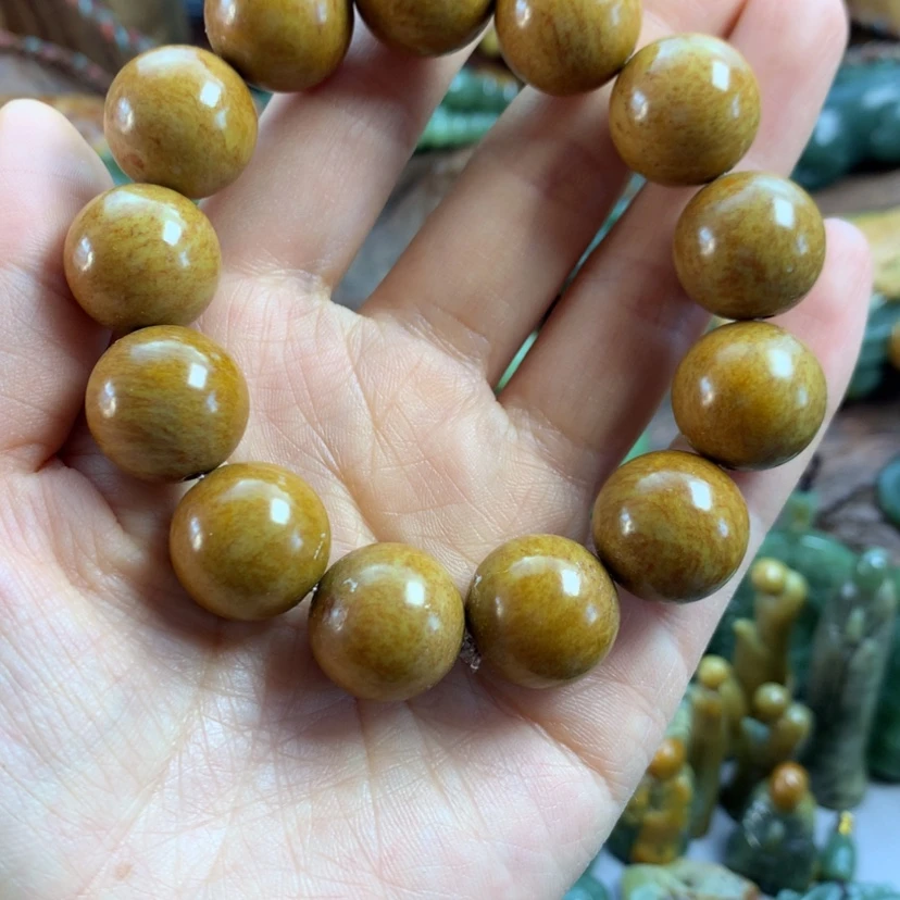 【闪购商品】岫岩河磨玉（透闪石质玉）手把未镶嵌金****李