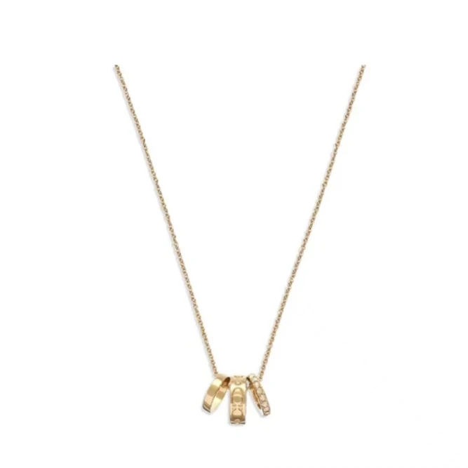 COACH/蔻驰 玫瑰金三环项链C1902-RGD