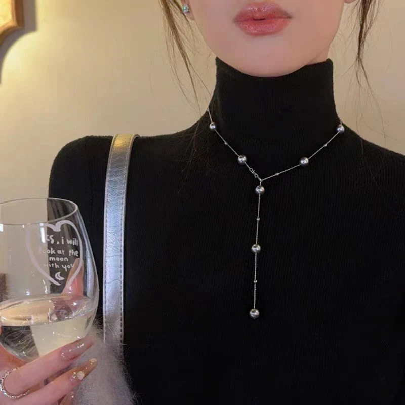 合金项链 毛衣链满天星颈链2024年锁骨链女高级感项链轻奢小众