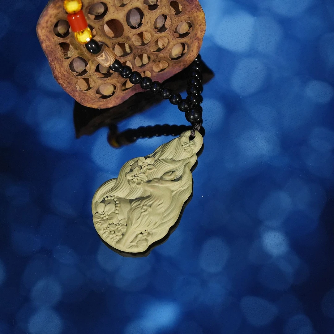 乘风阁.紫砂【九尾狐】挂件 茶宠