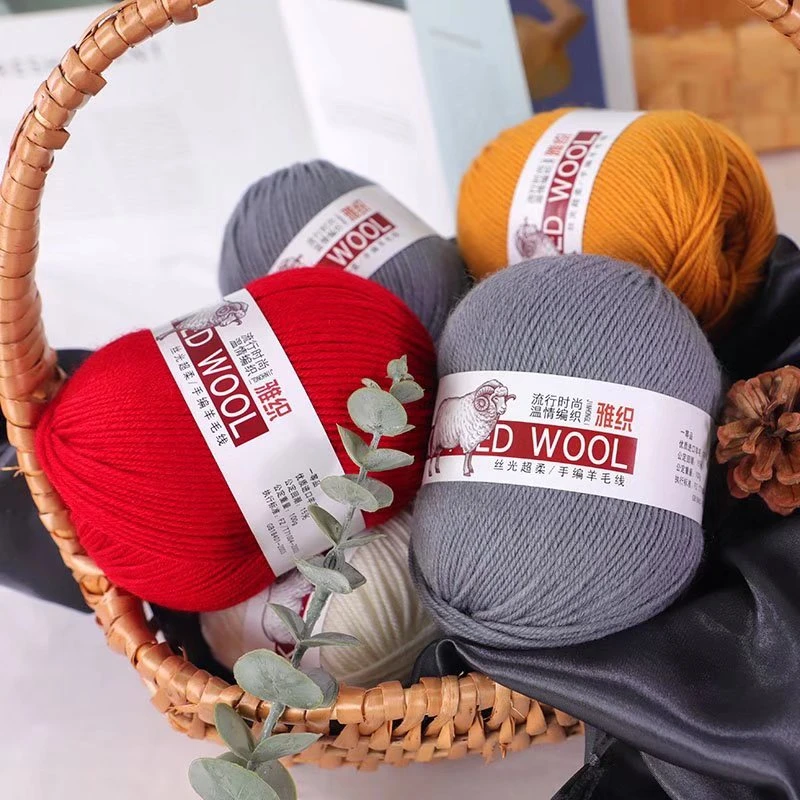 絲銧超柔羊毛线手编毛衣外套中粗宝宝线男女编织羊毛线一两价格