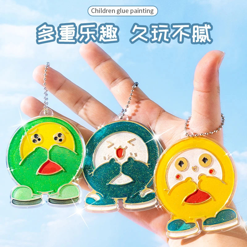 免考胶画蛋仔派对系列儿童手工益智DIY绘画玩具男孩儿童免烤胶画