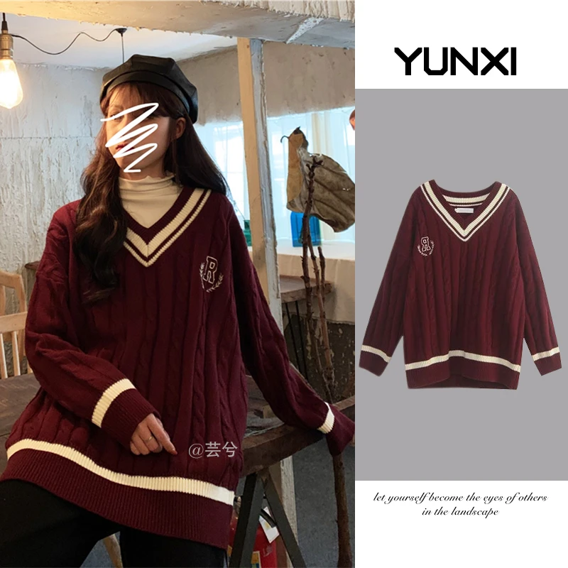 大码女装秋冬季2023新款学院风洋气针织毛衣女遮肚子百搭显瘦上衣