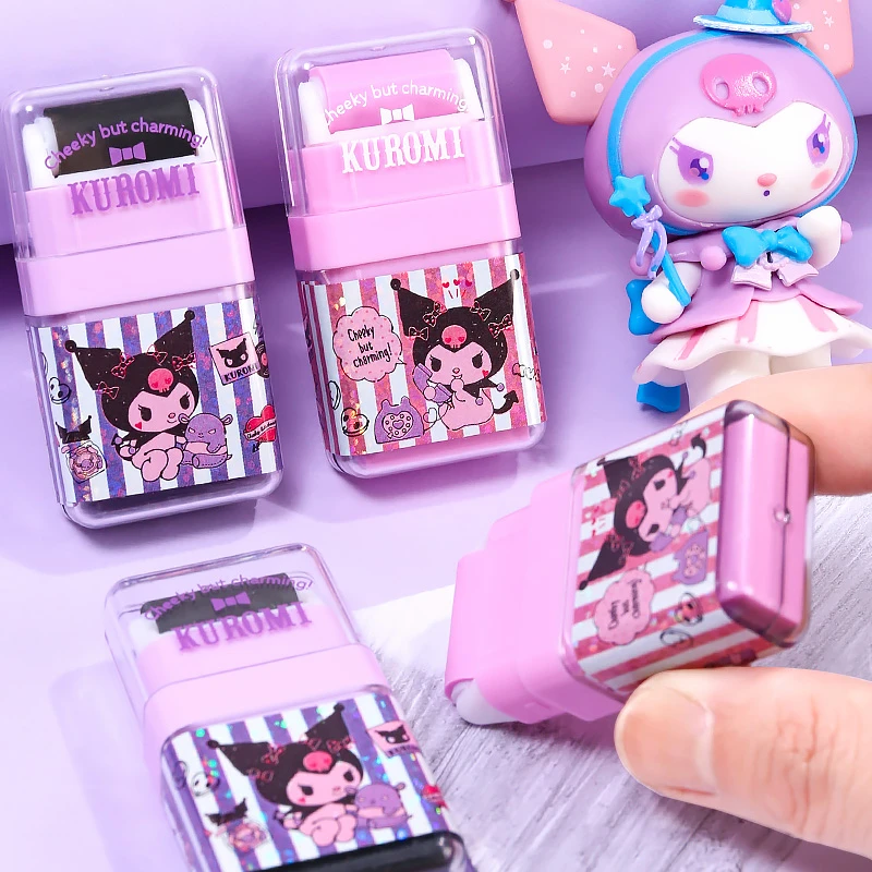 三丽鸥库洛米滚轮橡皮擦卡通可爱擦字成线橡皮小学生专用儿童安全