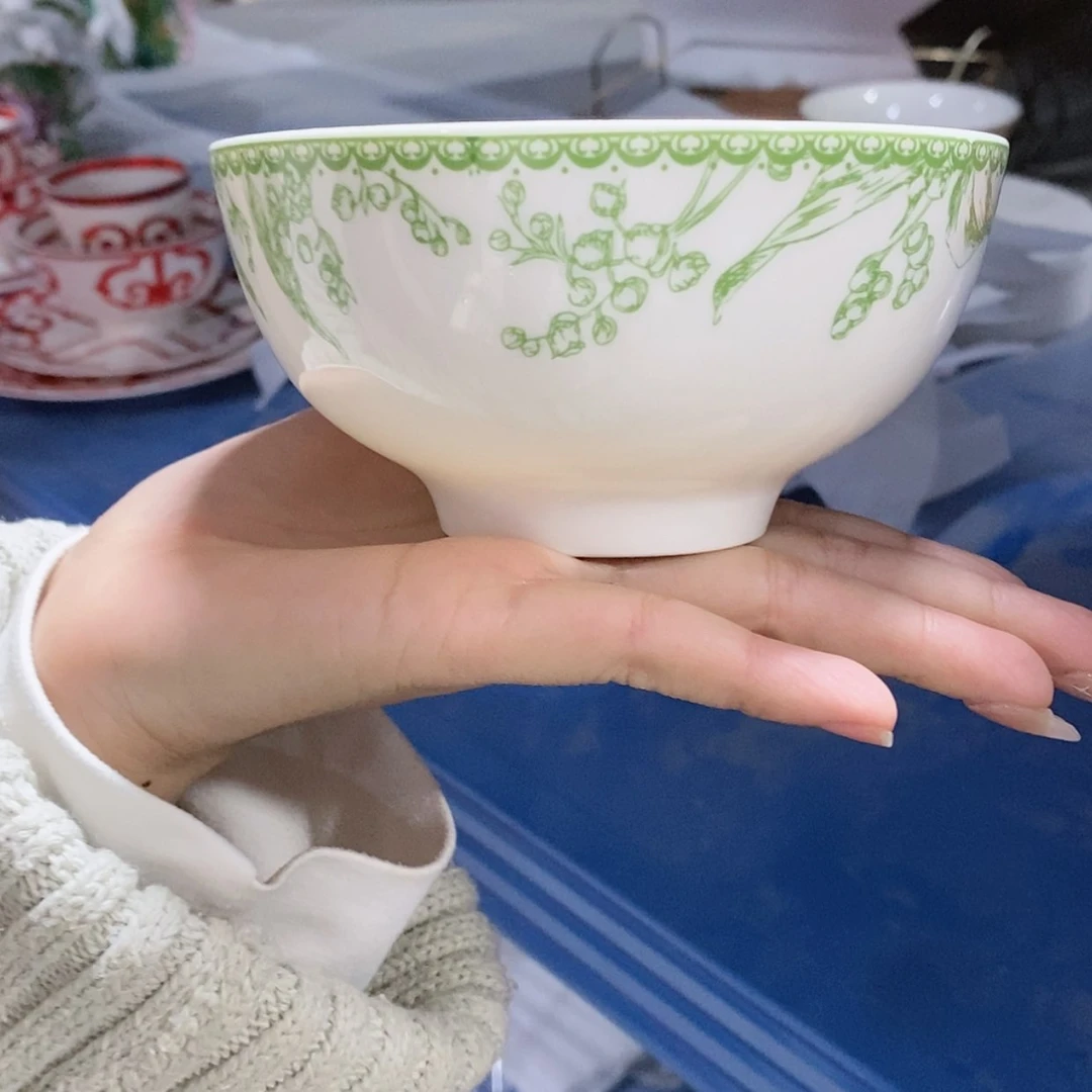 【闪购商品】骨瓷碟悠*一40个碗加40个勺子