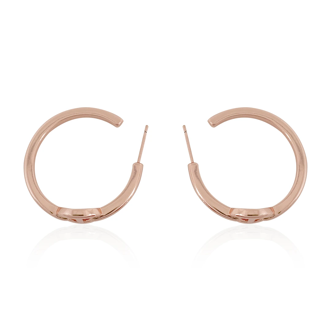 铜合金珐琅耳饰 精抛猪鼻耳圈-8132