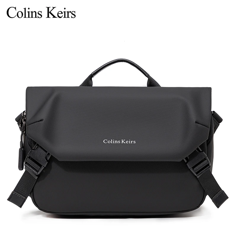 Colins Keirs男士单肩包时尚百搭商务通勤斜跨包多功能邮差包户外