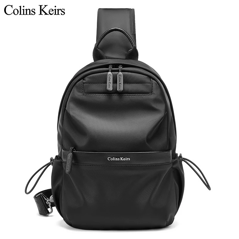 Colins Keirs男士时尚胸包新款爆款单肩斜挎包通勤胸前包斜挎包男