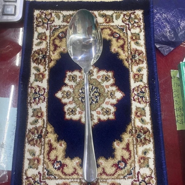 不锈钢分餐勺勺子金色长柄分餐勺长26cm两只起拍发货