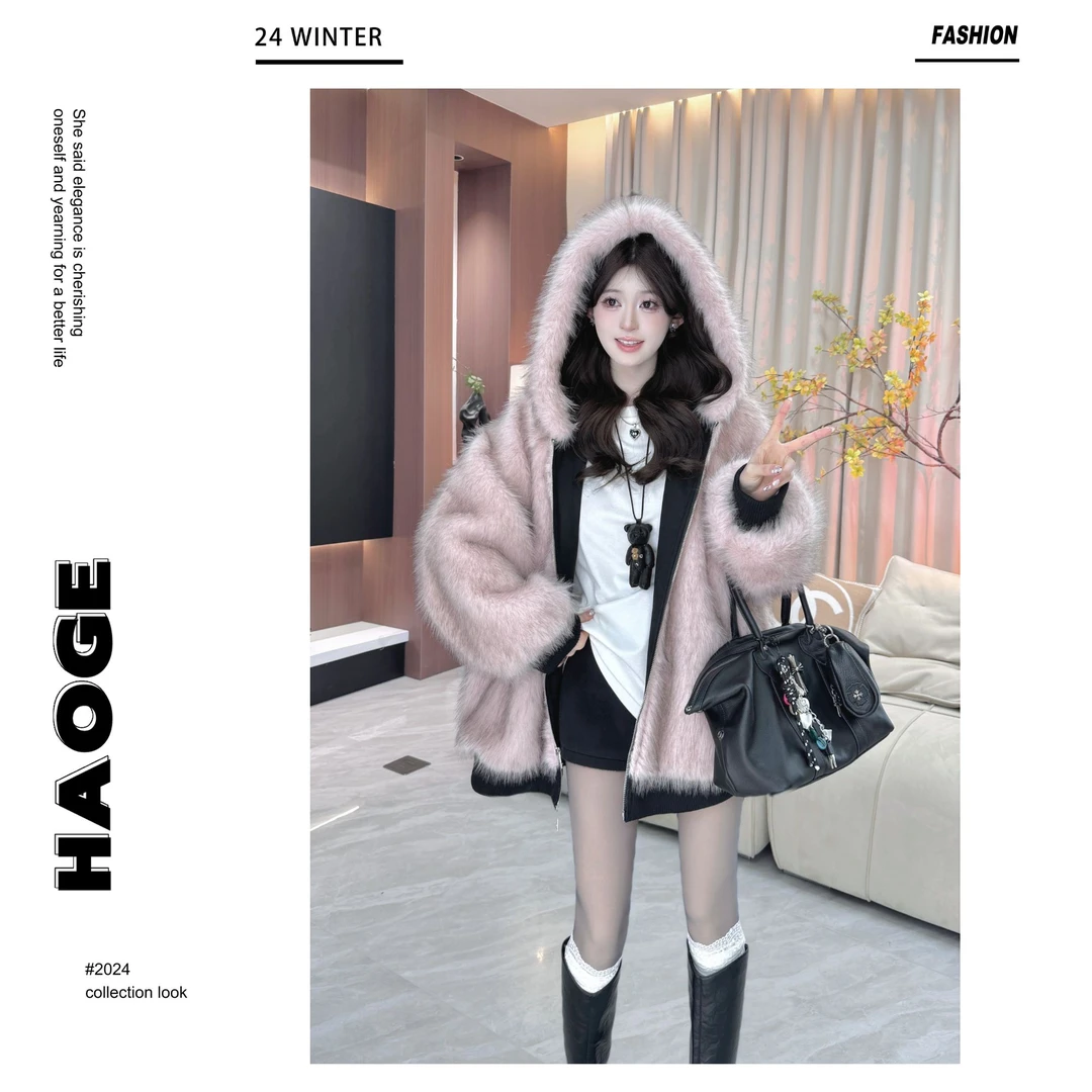 浩哥严选●甜酷硬糖Q4WT3862A两面可穿外套预时尚网红休闲秋冬加厚