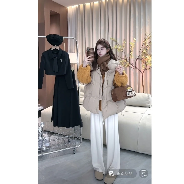 浩哥严选●纯色加厚保暖羽绒服马甲时尚休闲气质显瘦百搭Q2YRF665