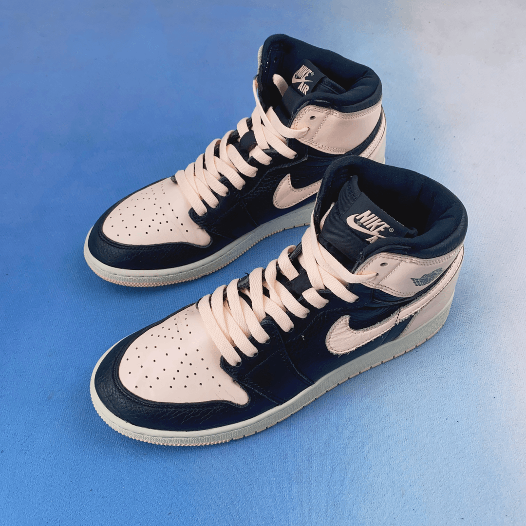 40码gs/9新/Air Jordan1 黑粉脚趾 高帮运动鞋休闲鞋/无原盒