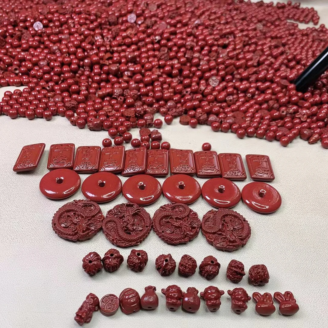 含辰砂工艺品含辰砂工艺品朱砂紫金砂DIY手工创意编制混装配件
