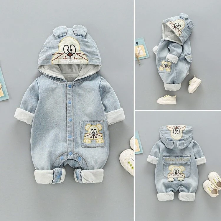 新款卡通可爱连体爬服哈衣（盲拍发袜子）