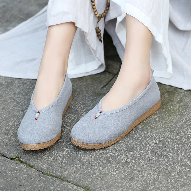 【霉运888，新年发发发】禅意义绣绣花鞋布鞋透气防滑前程底 直播