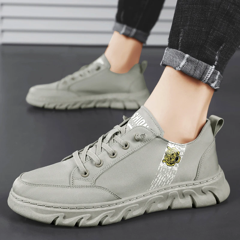 X002男鞋2022夏季新款休闲雨伞布透气百搭软底一脚蹬布鞋