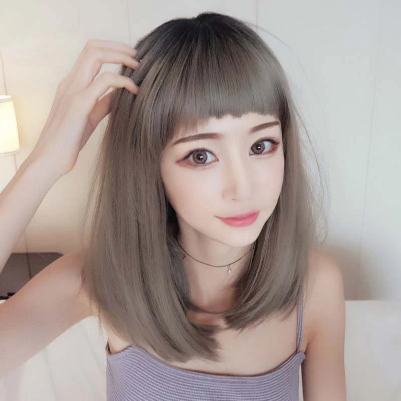 假发女短发二次元狗啃刘海锁骨中长发套网红爆款可爱整顶内扣造型
