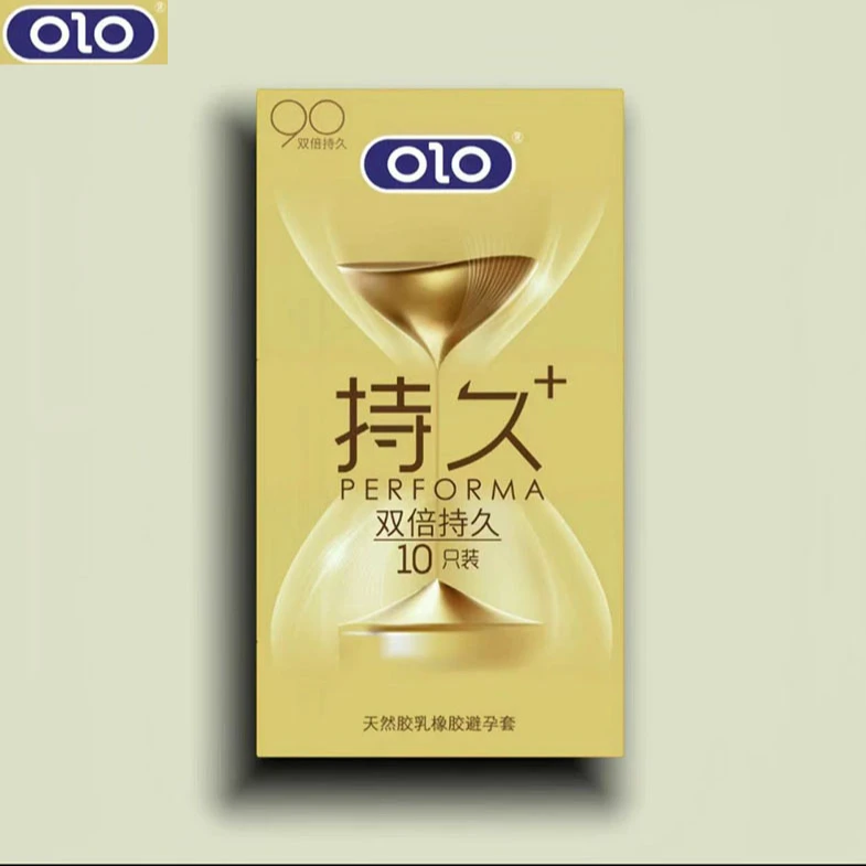 OLO玻尿酸双倍持久顺滑不油腻颗粒螺纹超薄安全套天然橡胶胶乳男用避孕套