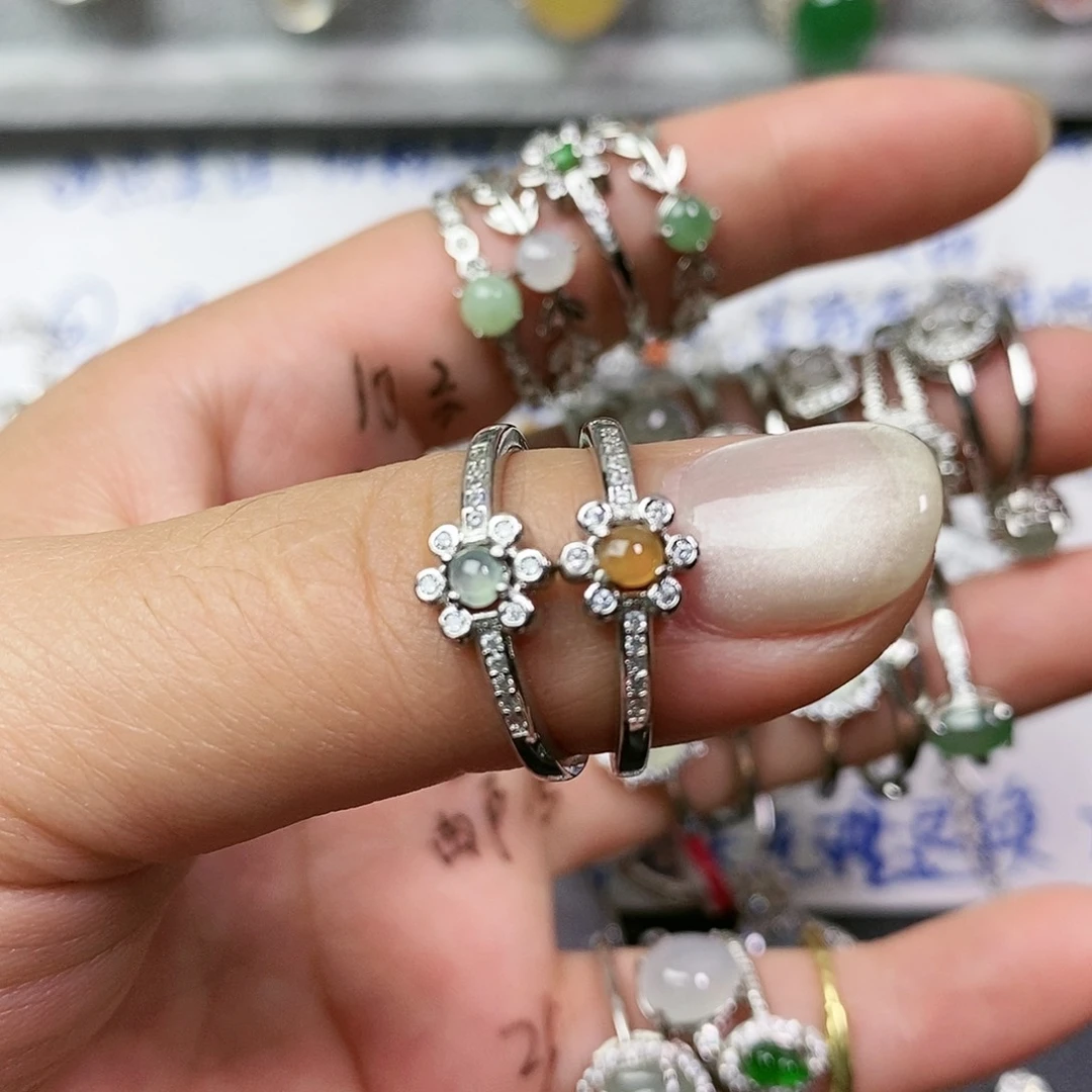 翡翠戒指合金佳*悦天然翡翠