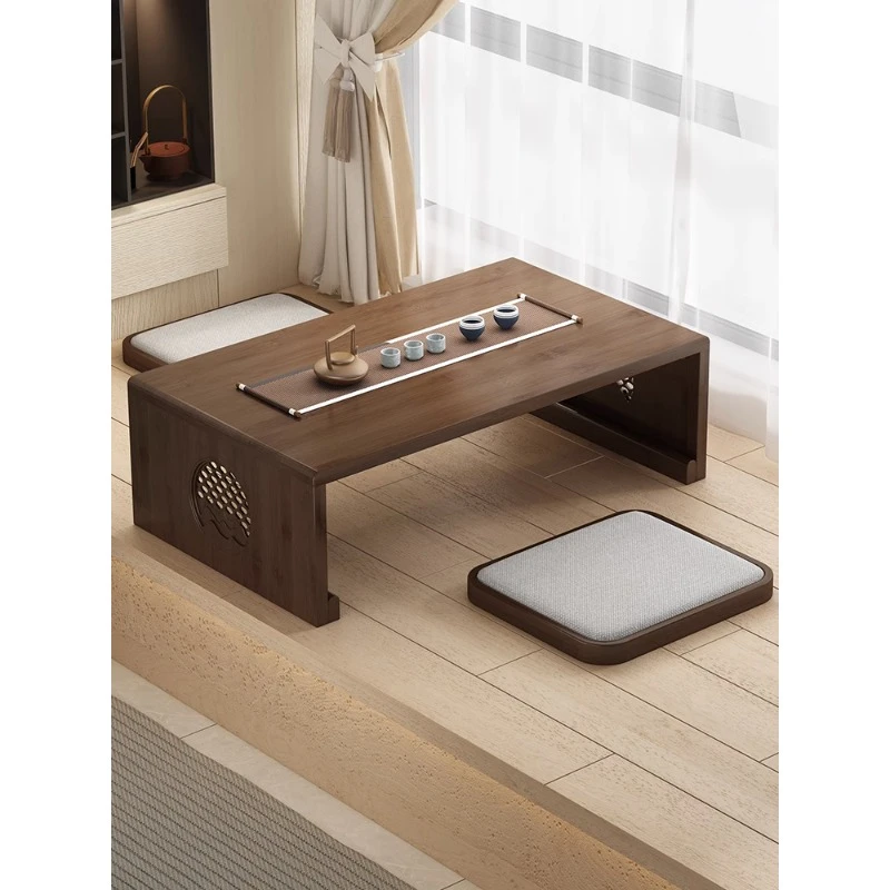 茶几飘窗小桌子折叠榻榻米桌子日式实心家用炕桌窗台阳台矮桌茶台