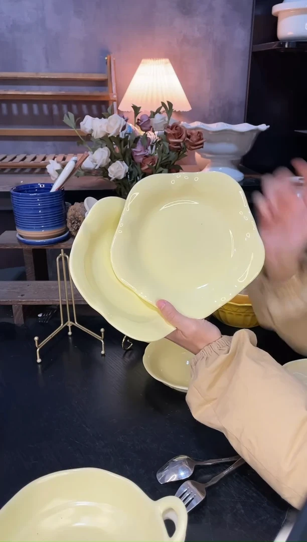【闪购商品】陶瓷盘c1 2件套微瑕（不带刀叉勺）