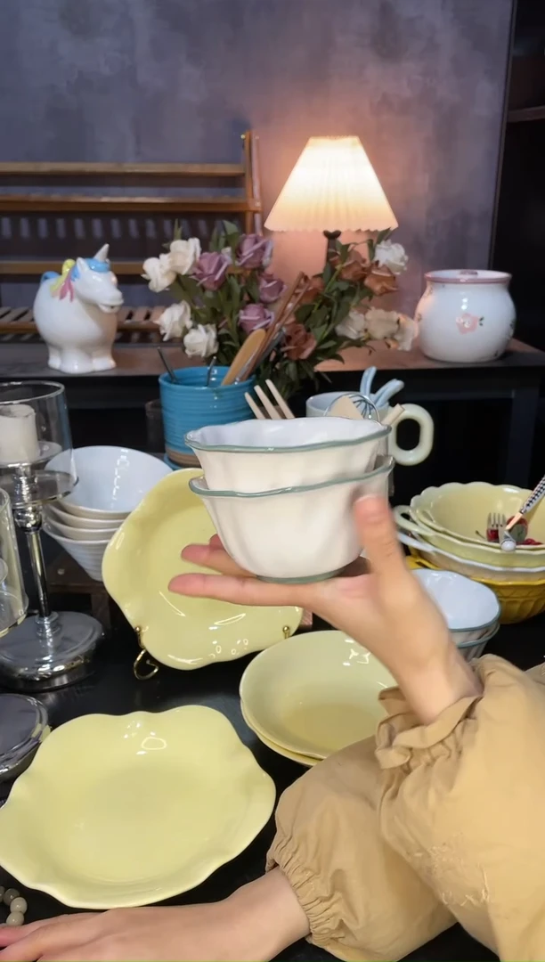 【闪购商品】陶瓷盘2只2件套微瑕（不带刀叉勺）