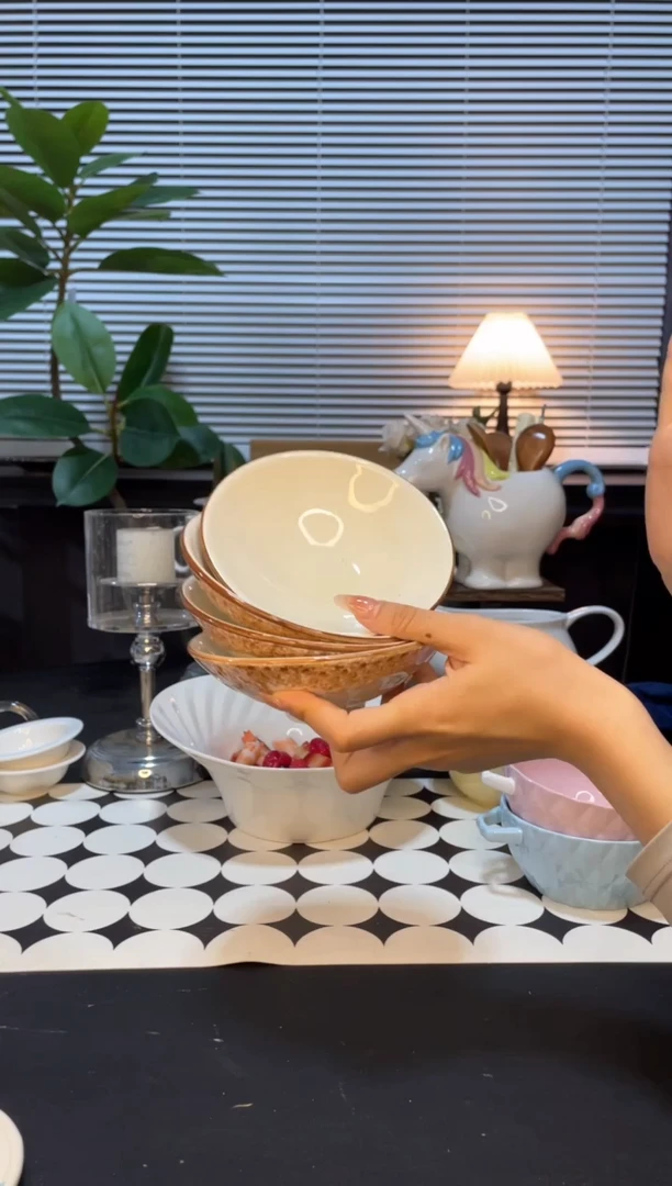 【闪购商品】盘4只陶瓷盘（单品不带刀叉）微瑕