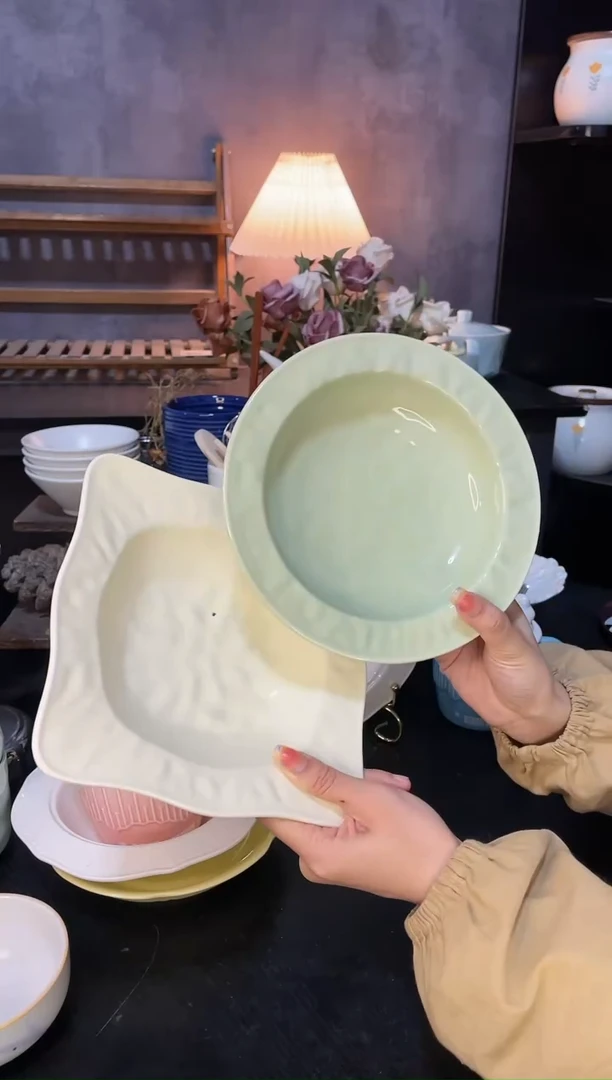 【闪购商品】陶瓷盘舍里2件套微瑕（不带刀叉勺）