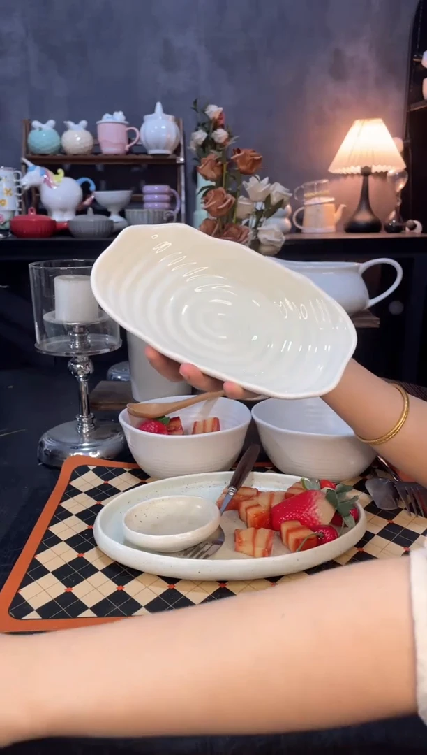 【闪购商品】盘陶瓷盘（单品不带刀叉）微瑕