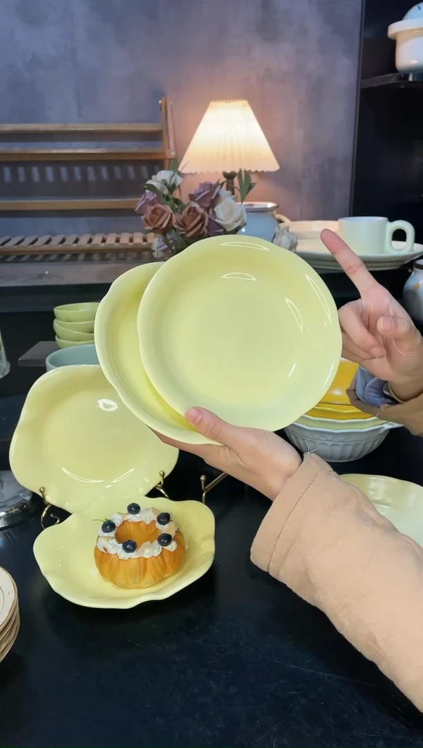 【闪购商品】陶瓷盘c2 2件套微瑕（不带刀叉勺）