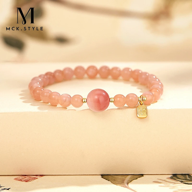 mck 合金仿水晶手链 高级感福牌手链手串女款轻奢小众串珠手饰品
