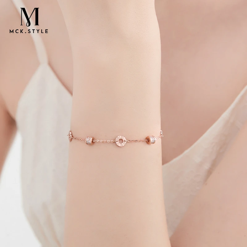 mck 925银手链 小蛮腰手链女轻奢小众精致闺蜜手饰生日礼物送女友