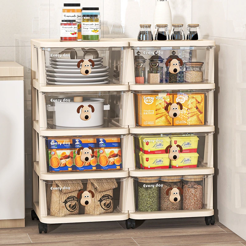 塑料抽屉式透明收纳盒零食家用多层收纳箱儿童玩具收纳柜子储物柜