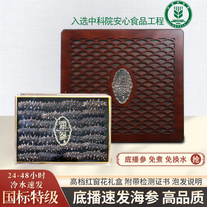 【大连冷水速发海参】过节走亲访友必备礼盒包装速发海参大连海参