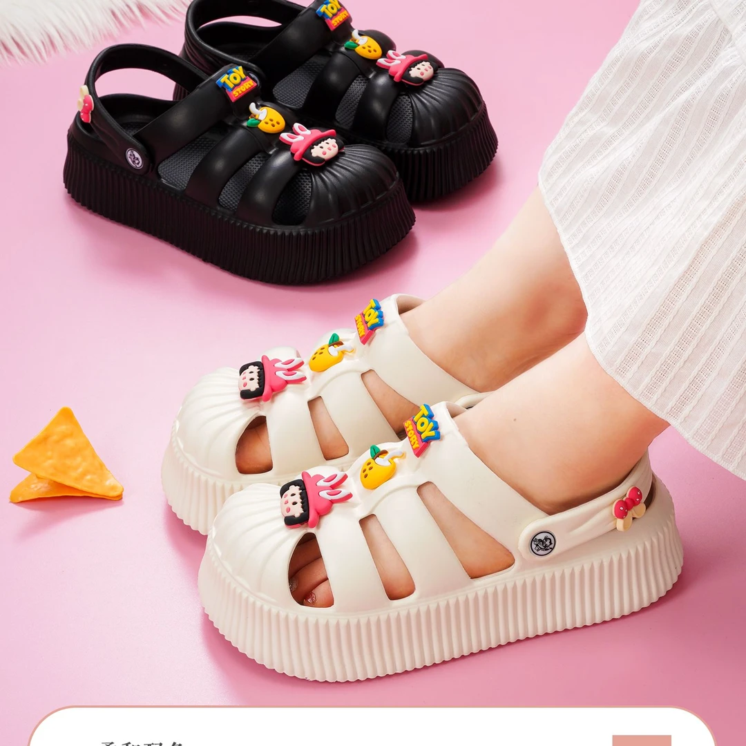 【p8/80】贝壳新款女士包头罗马凉鞋