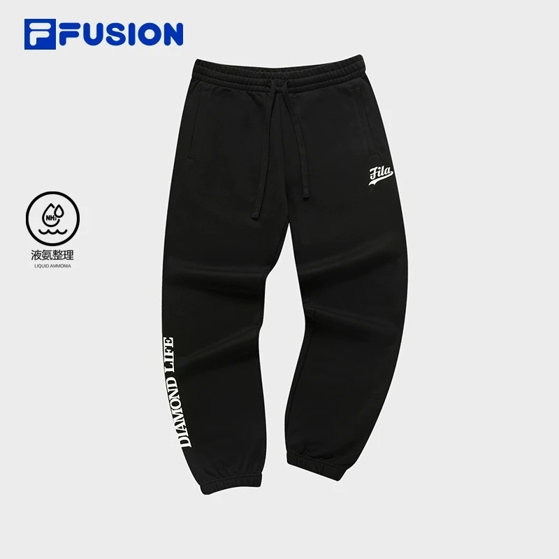FILA FUSION斐乐潮牌针织长裤23冬款时尚舒适运动裤T11M342602