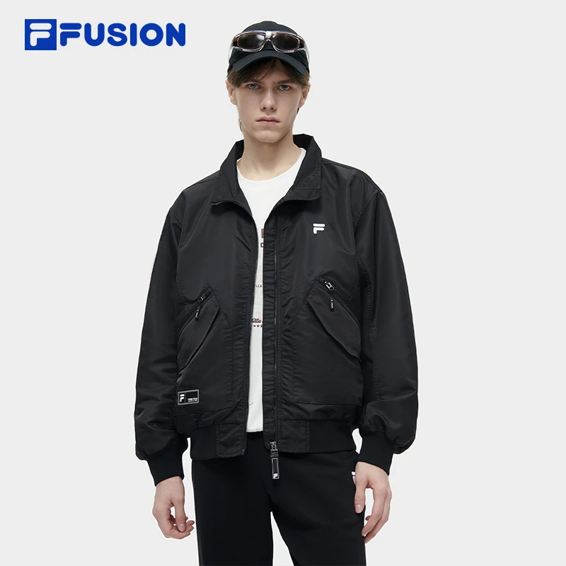 【春季穿搭】斐乐FILA潮牌梭织外套男2024新款潮流工装风T11M415704