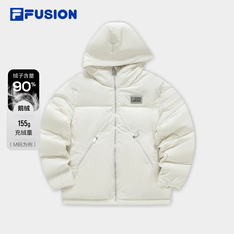FILA FUSION 斐乐羽绒服冬季防风保暖连帽休闲外套女 T11W349904F