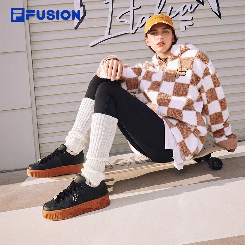 FILA FUSION斐乐STACK场下滑板鞋百搭秋款低帮运动鞋T12W342208