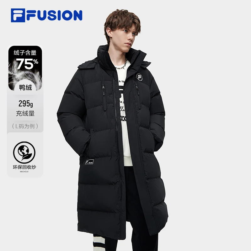 斐乐运动长款羽绒服男子冬季加厚防风时尚保暖休闲外套T11M345903