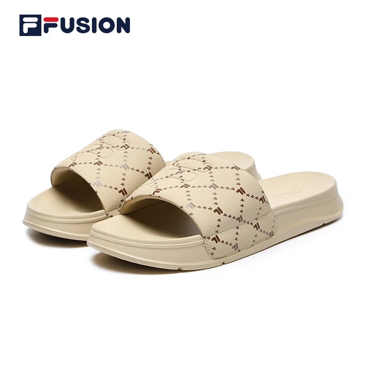 FILA FUSION斐乐潮牌官方一字拖漂流户外休闲沙滩拖鞋T12W227510