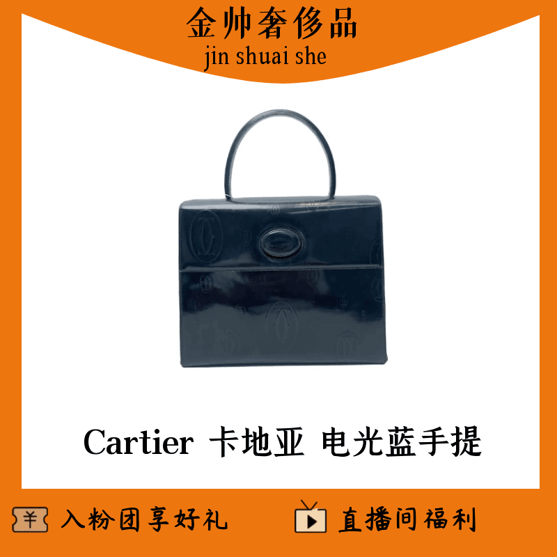 95新 Cartier/卡地亚 电光蓝/KELLY手提包/H0207