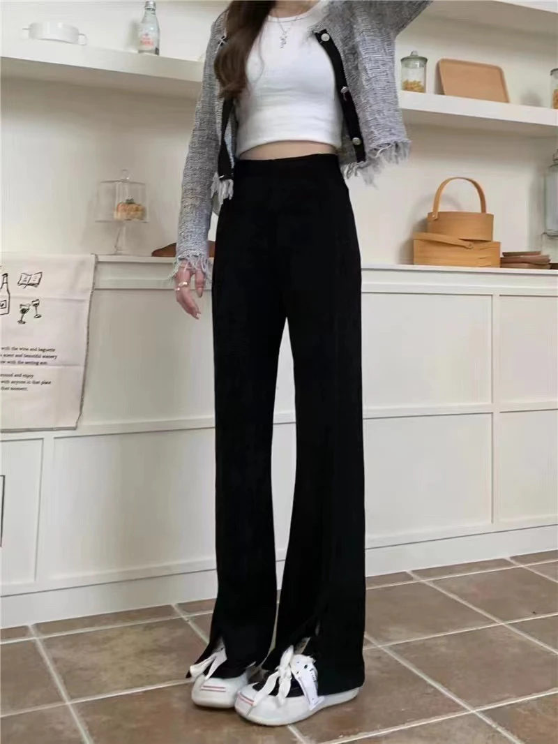 260-欧棉绒开叉裤