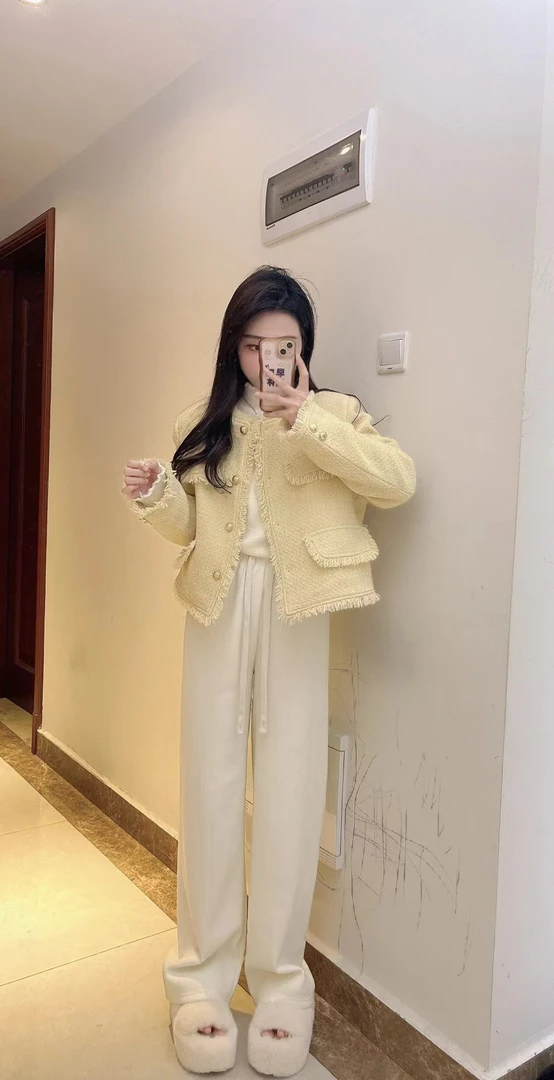 3956-【加绒款】木棉绒休闲拖地裤