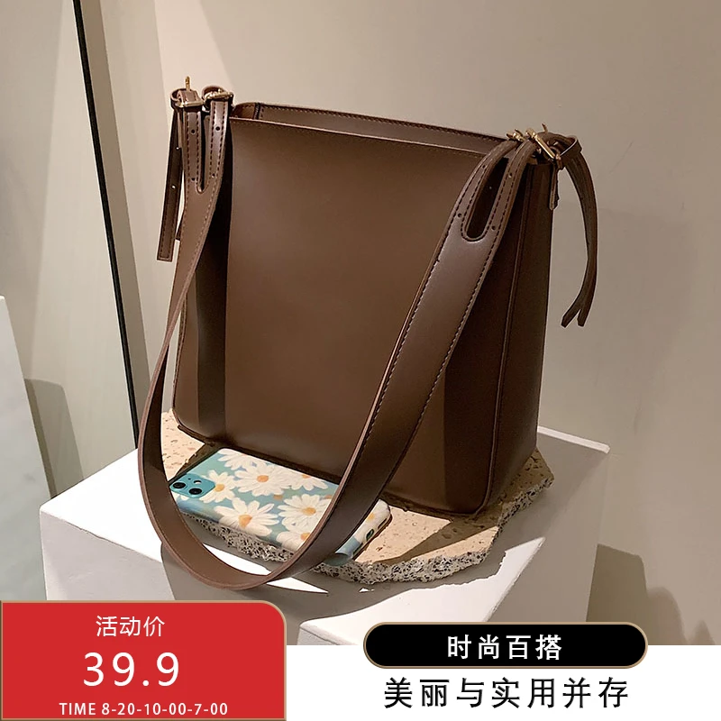 【HAYUSH/花屿石】夏季新款复古简约时尚单肩大容量斜挎手提包