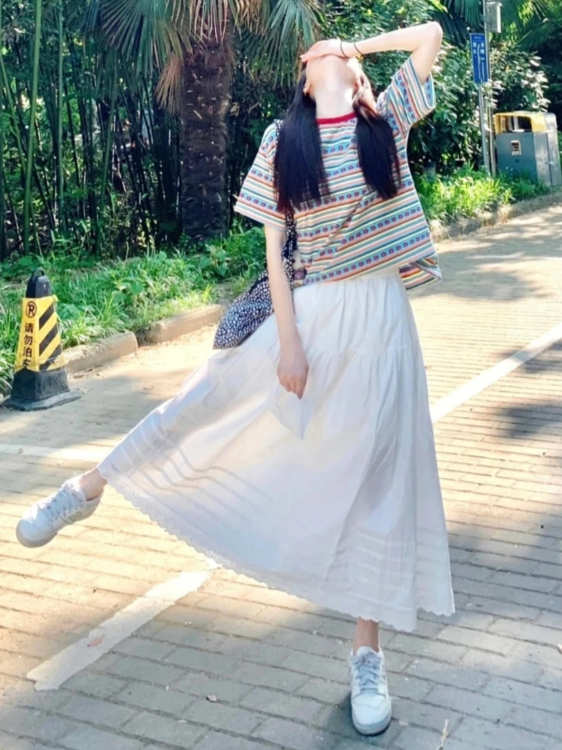 夏装搭配一整套韩系今年流行漂亮套装温柔系炸街奶乖两件套裙子女